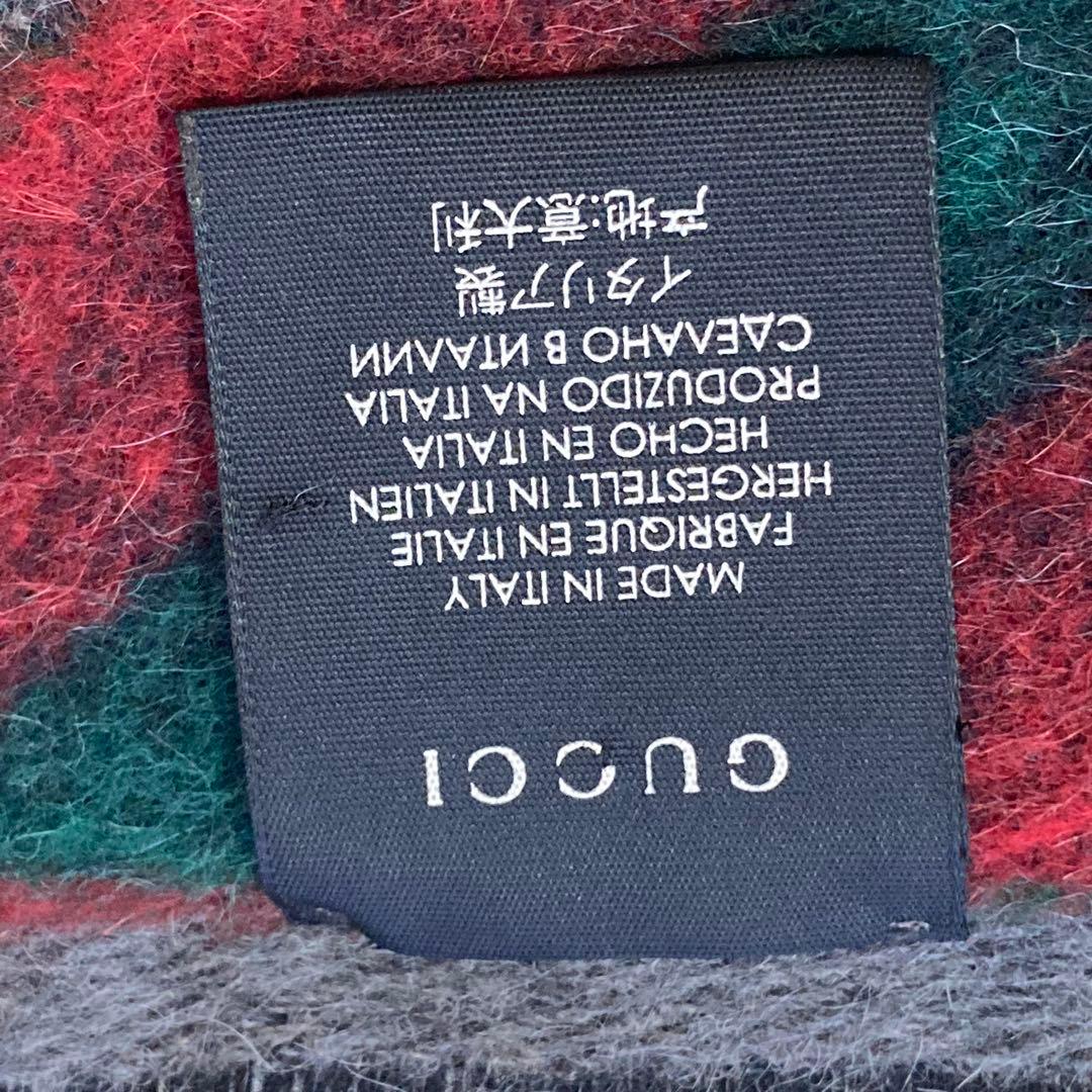 極美品✨GUCCI シェリーライン　マフラー　アルパカ　滑らかな肌触り　男女兼用