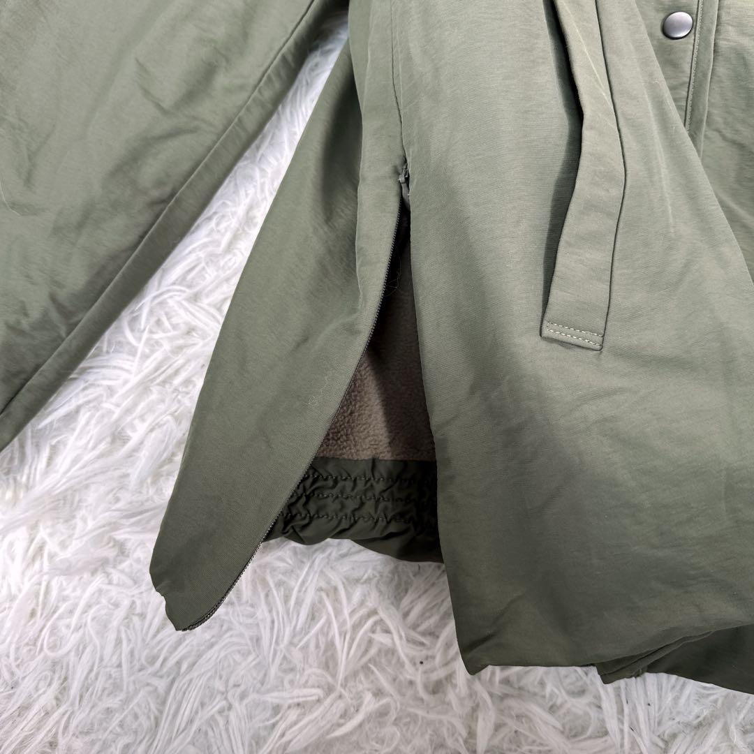 北欧暮らしの道具店　洗える ショート丈コート　カーキ ノーカラー　ブルゾン
