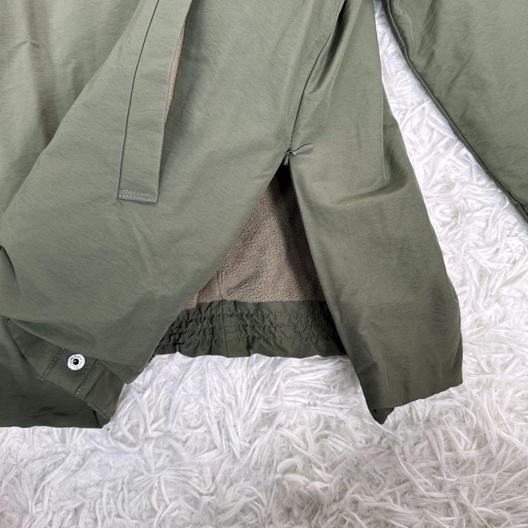 北欧暮らしの道具店　洗える ショート丈コート　カーキ ノーカラー　ブルゾン