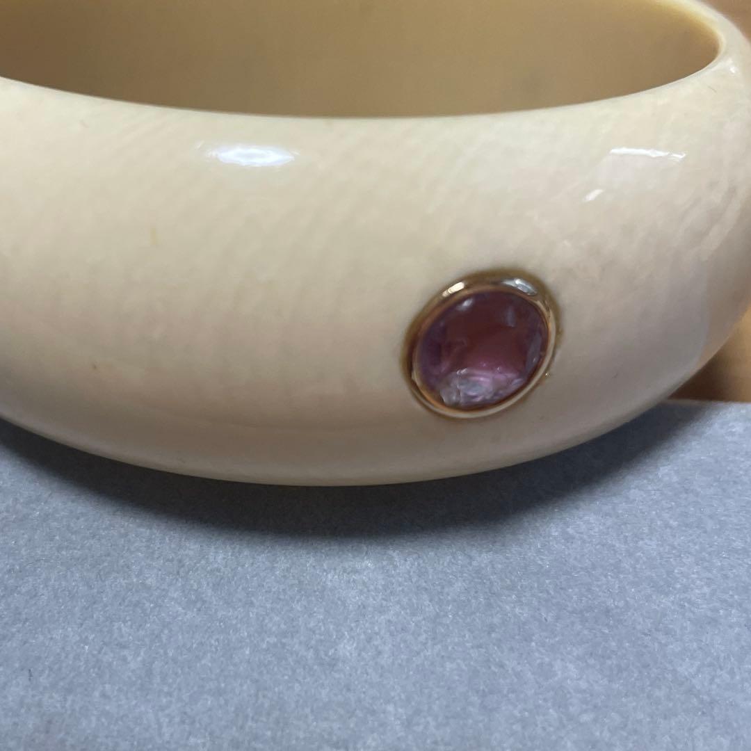 k14 アイボリー　天然素材　バングル