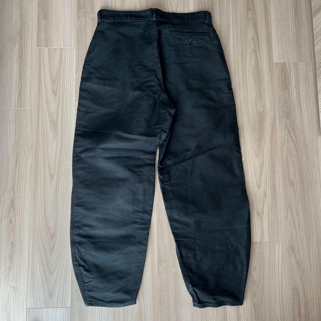 パンツ 80s French vintage black moleskin pants