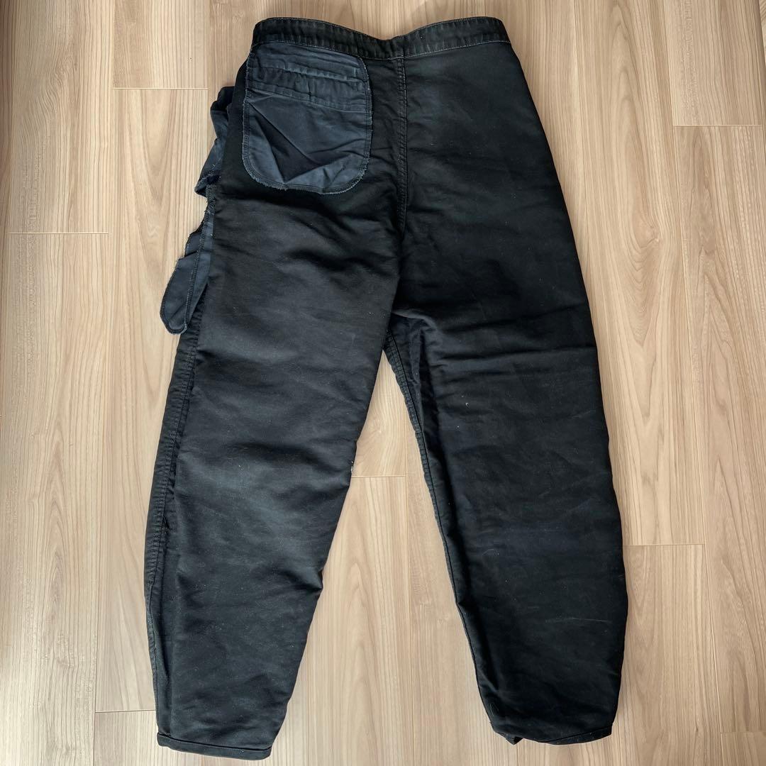 パンツ 80s French vintage black moleskin pants