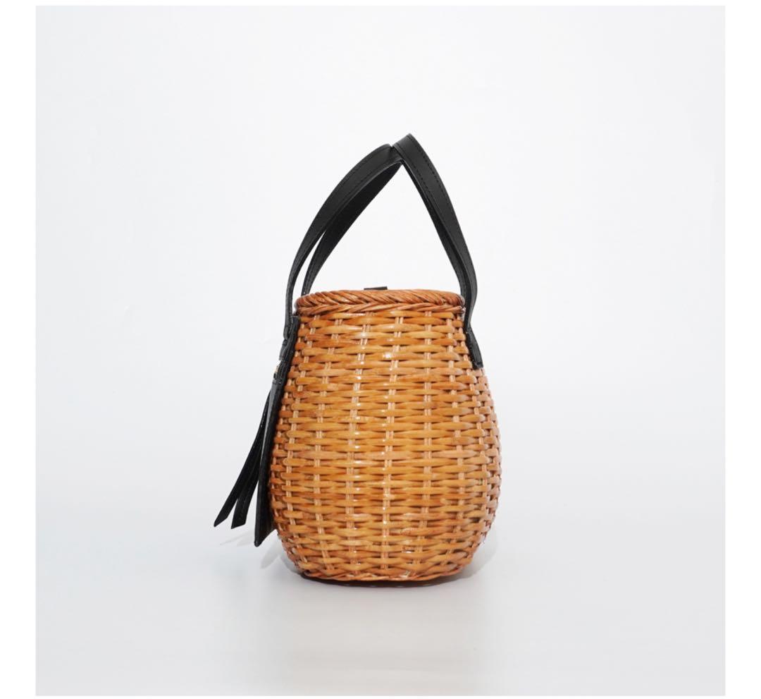 VIOLAdORO☆スプリットラタン ポケットトートバッグ