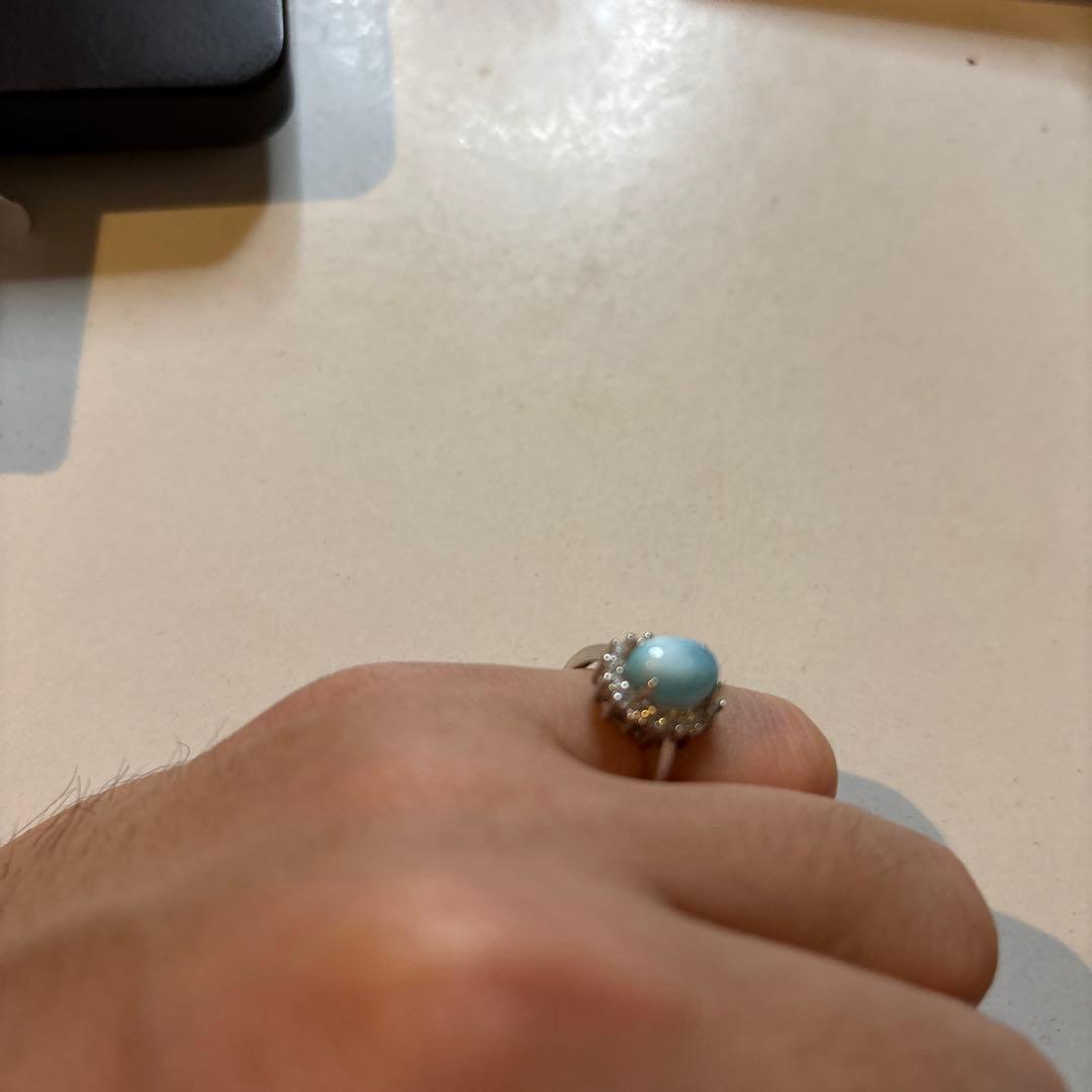 ラリマーの指輪たん！綺麗！