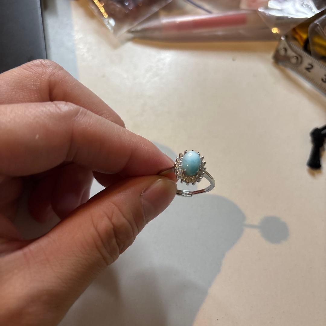 ラリマーの指輪たん！綺麗！