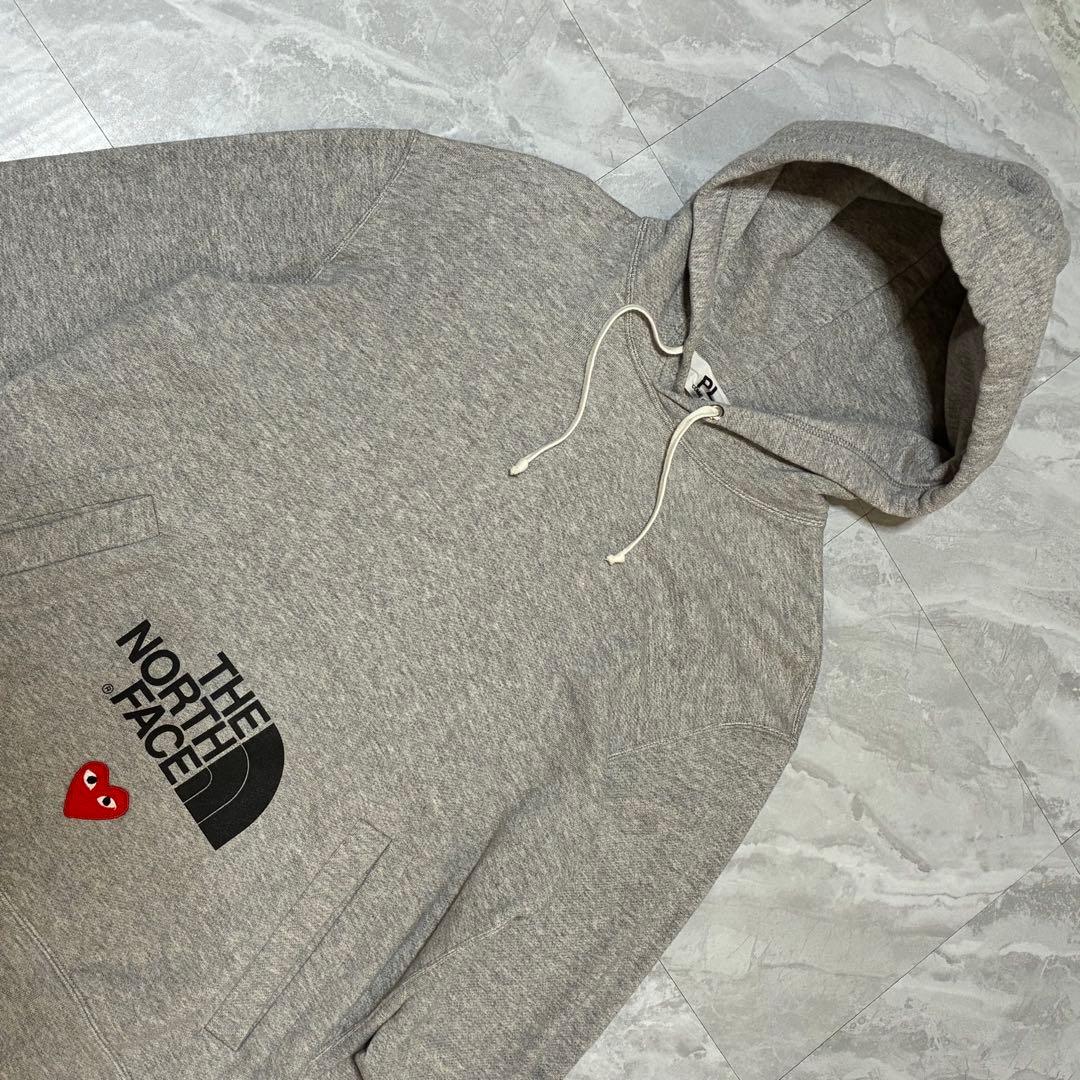 コムデギャルソン×THE NORTH FACEフーディ パーカー ハート刺繍 M
