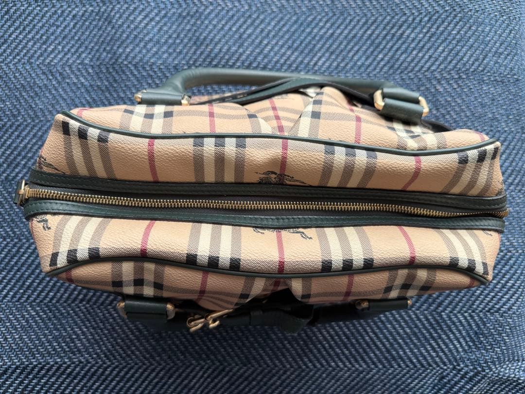 バーバリー　チェック柄　イタリア製　ボストンバッグ