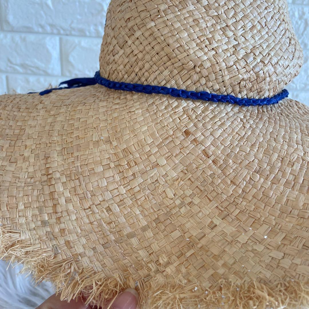 ケイトスペード　ラフィア　花柄　麦わら帽子　ハット