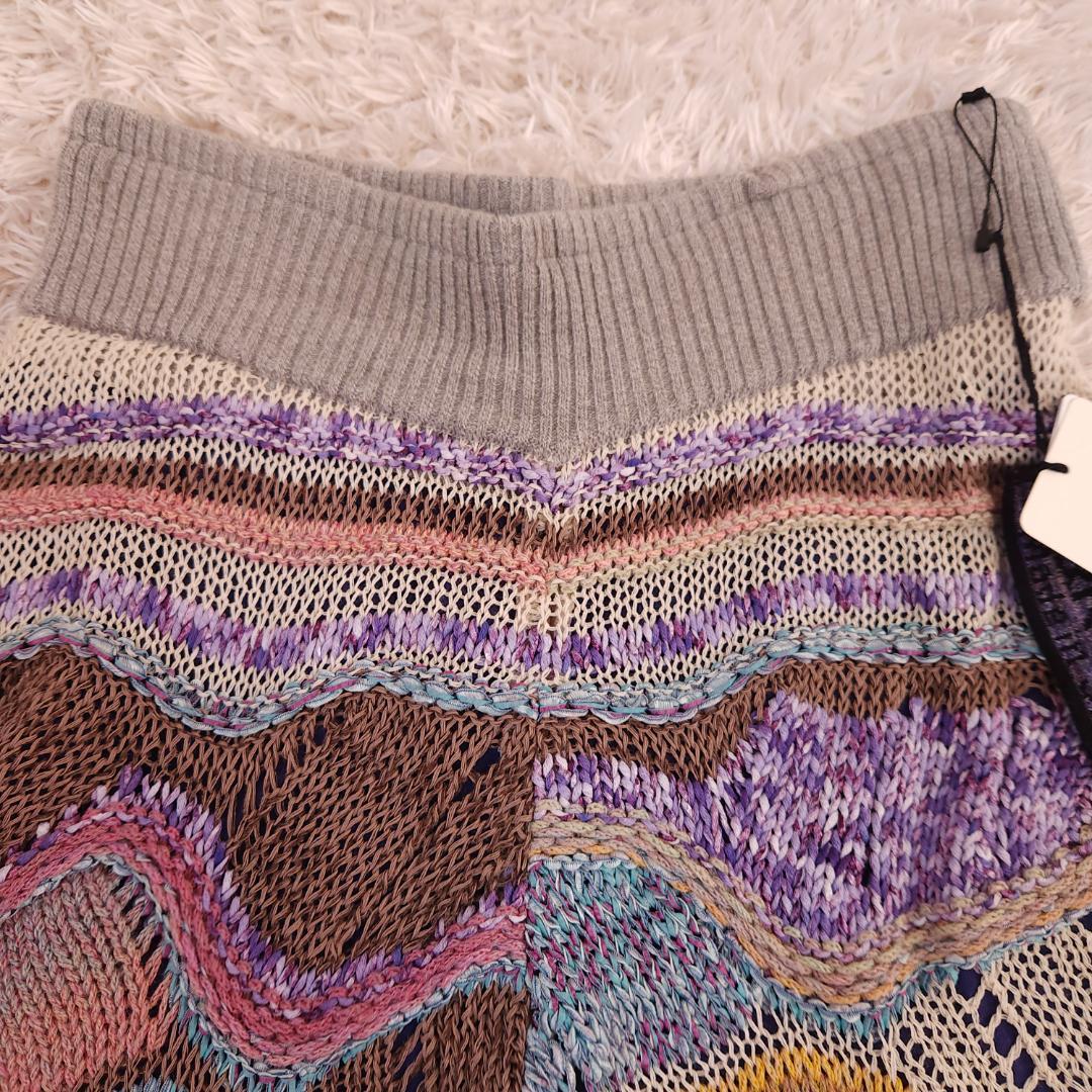 M.&KYOKO タグ付　ニットパンツ　マルチカラー　サイズ2