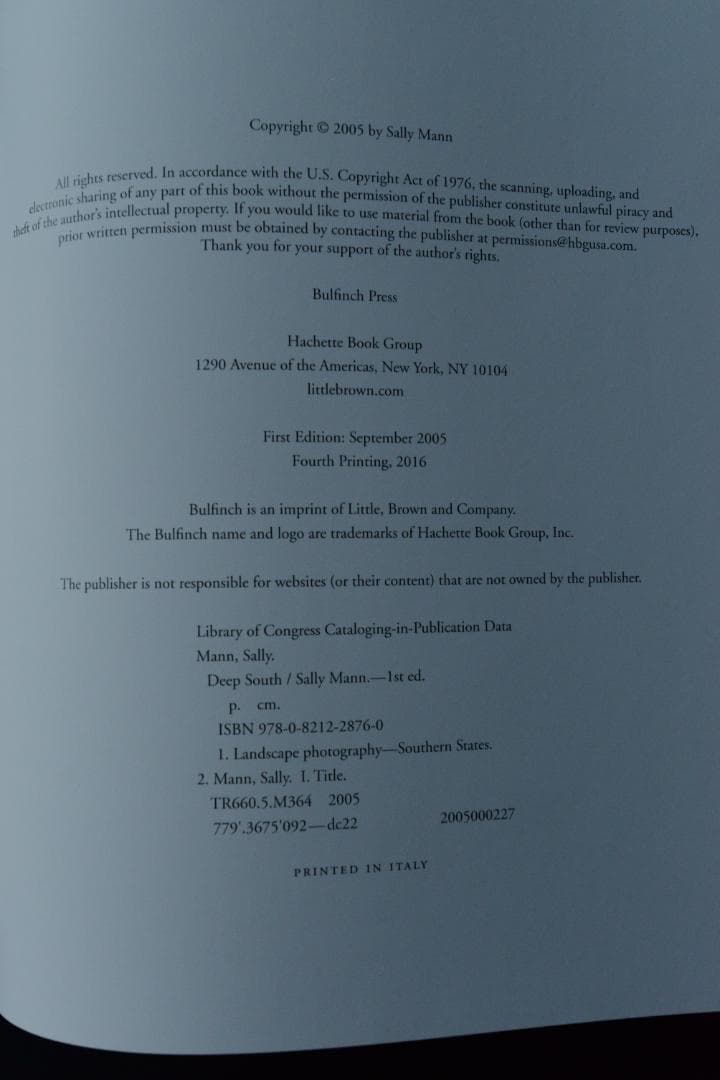 【DEEP SOUTH ：Sally Mann】