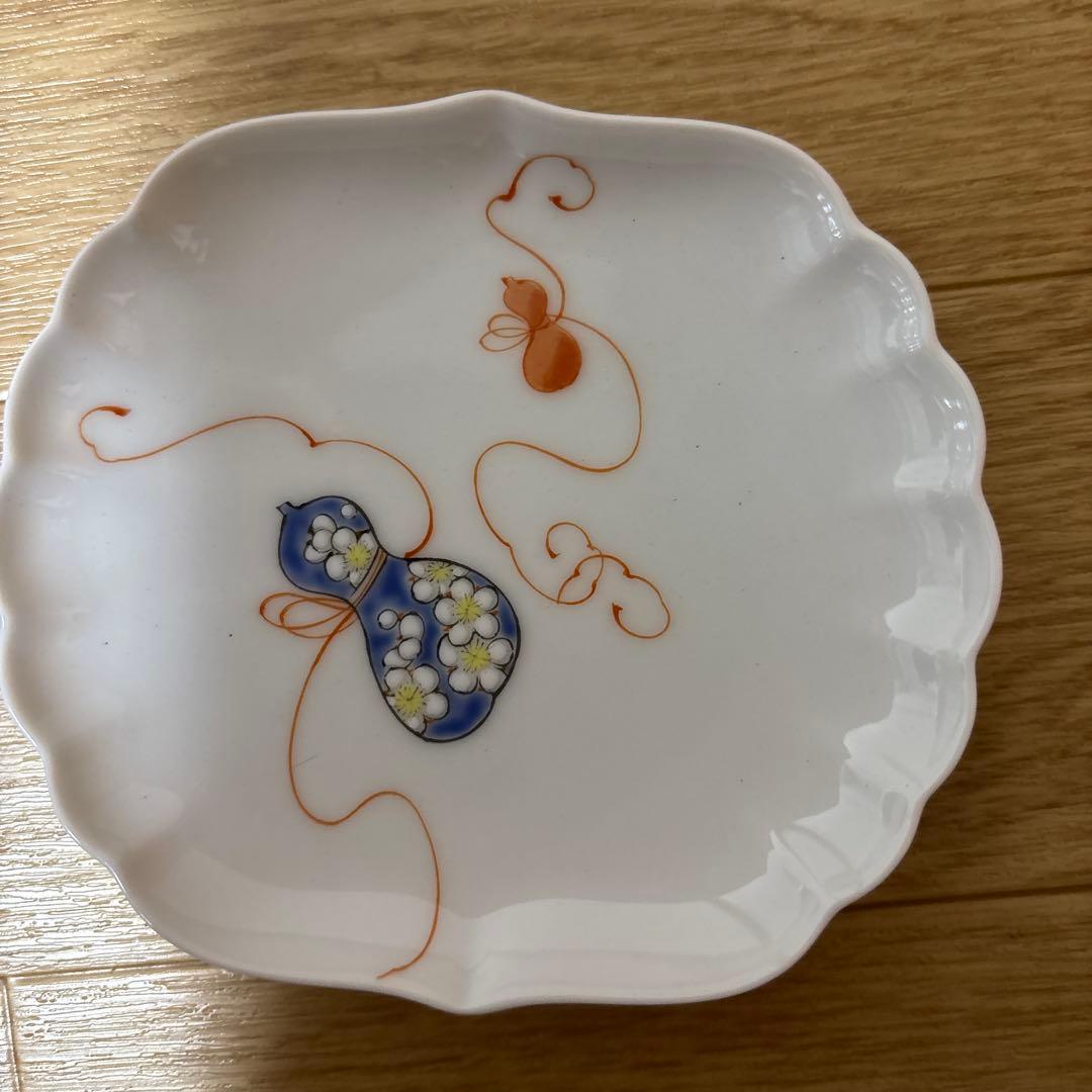 深川製磁 小鉢 花ひょうたん 皿 箱付　5皿セット　新品未使用　宮内庁御用達