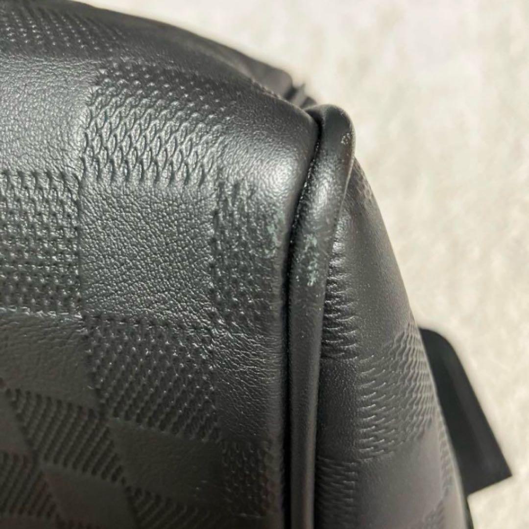 超美品　ルイヴィトン　ダミエ・アンフィニ　キーポル・バンドリエール45 オニキス