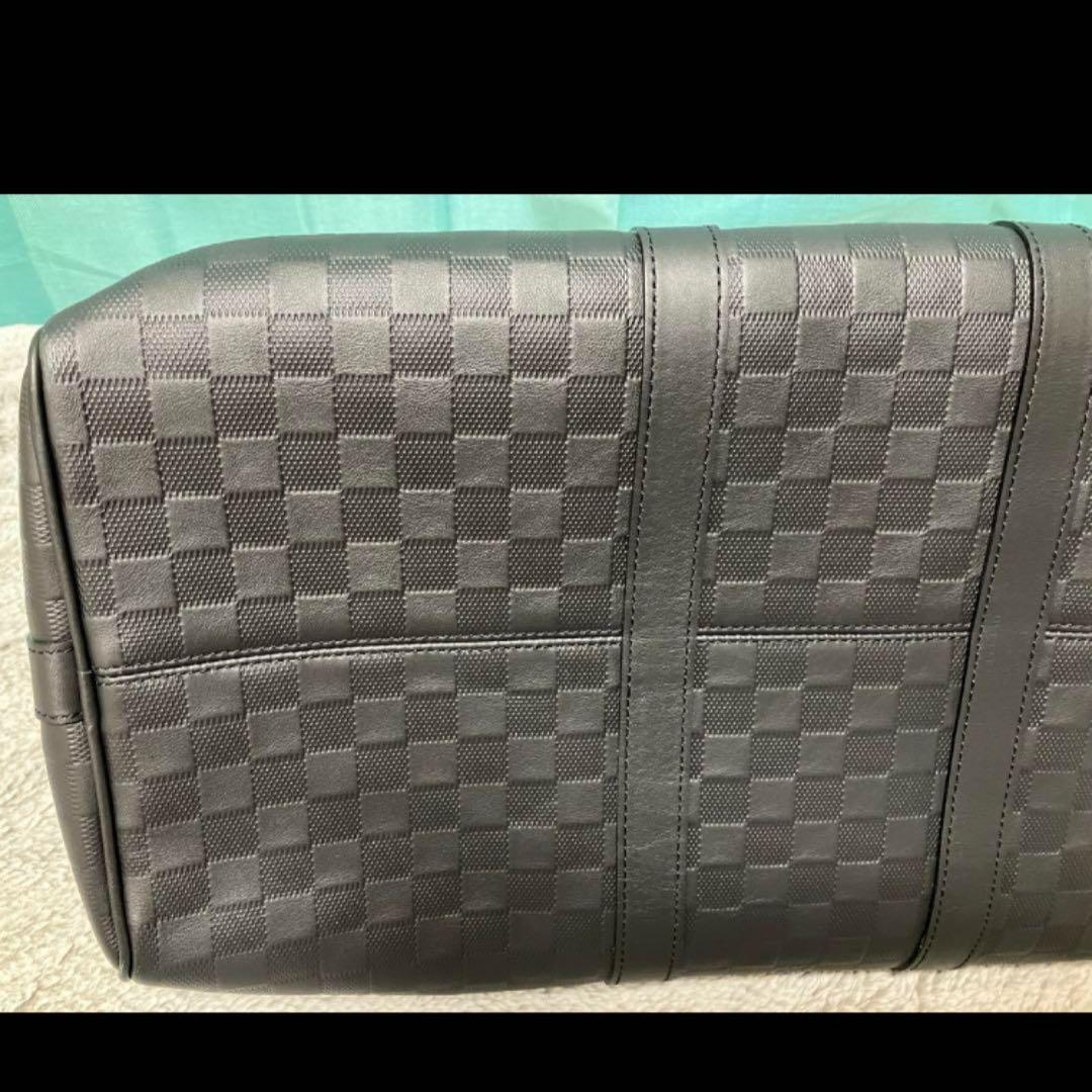 超美品　ルイヴィトン　ダミエ・アンフィニ　キーポル・バンドリエール45 オニキス