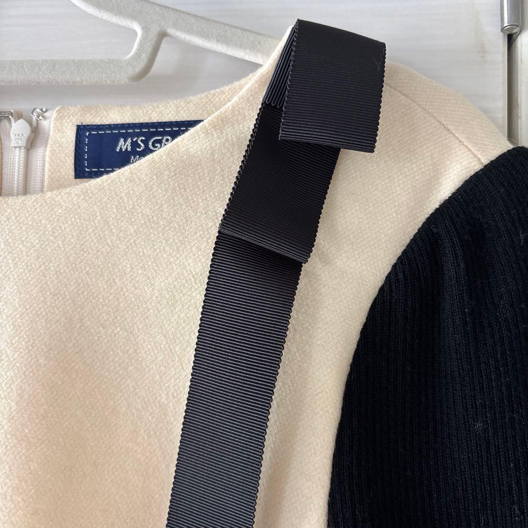 M's GRACY ホワイトブラックワンピース