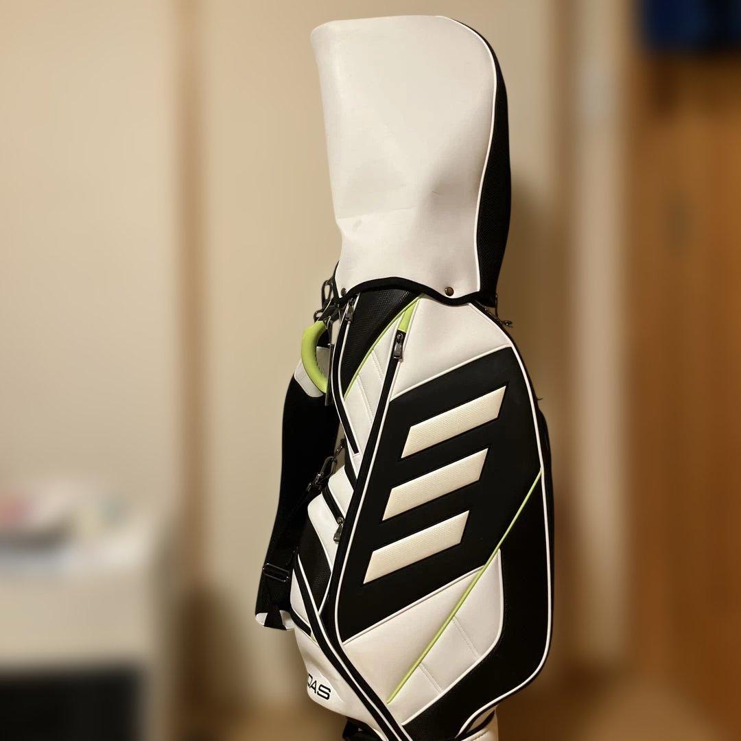 adidas キャディバッグ ホワイト/ブラック/グリーン