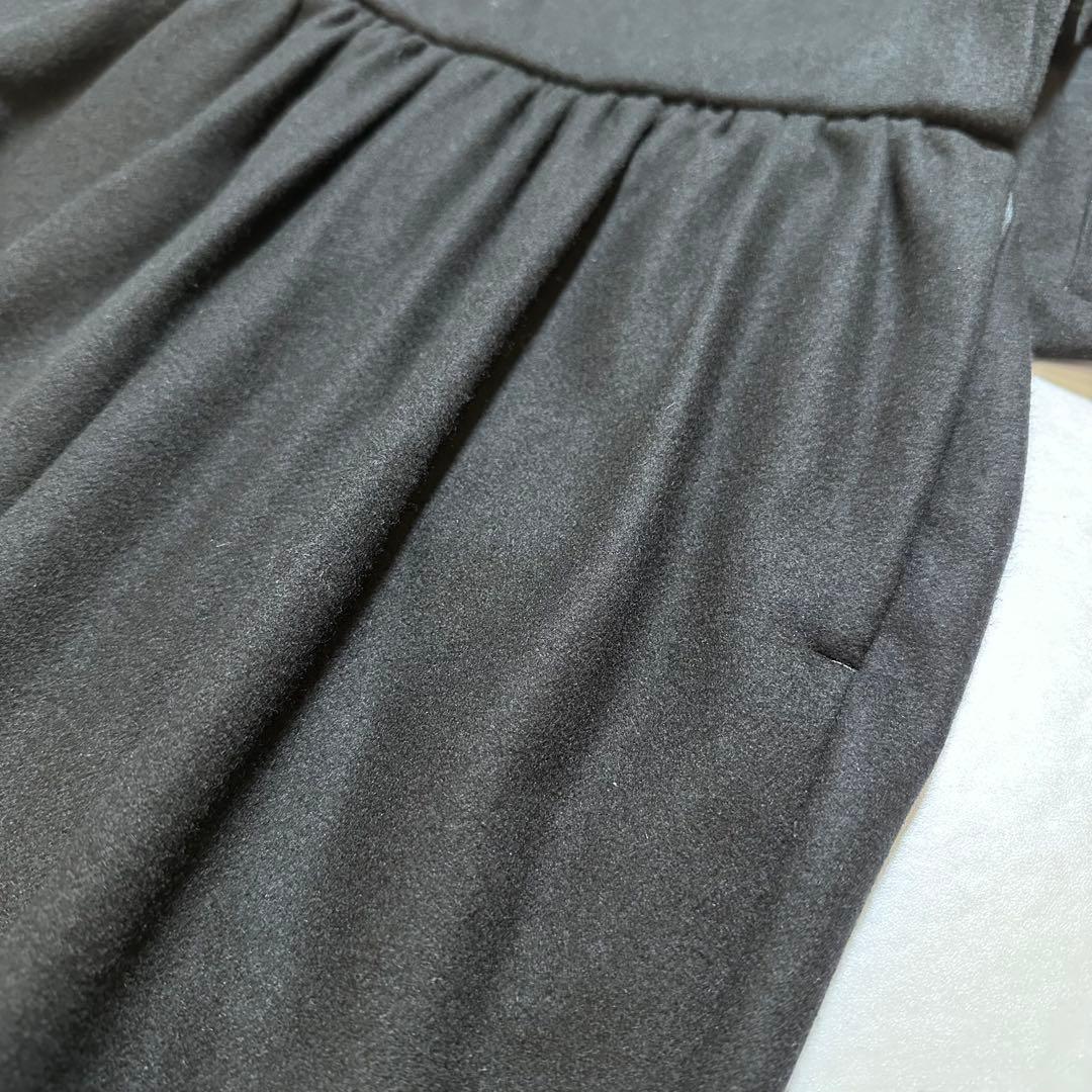 ヨーコチャン オールインワン カシュクール ノースリーブ ウール ブラック 38