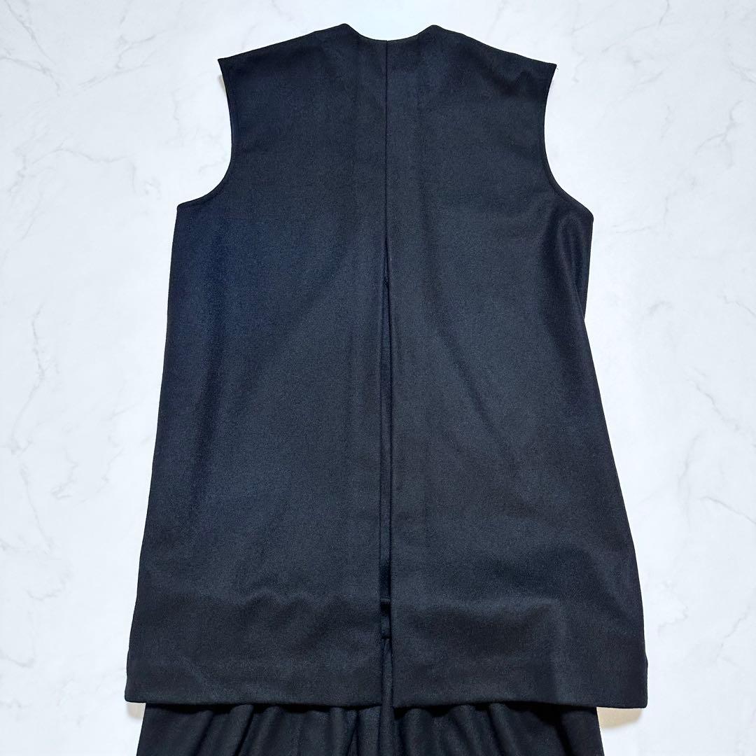 ヨーコチャン オールインワン カシュクール ノースリーブ ウール ブラック 38