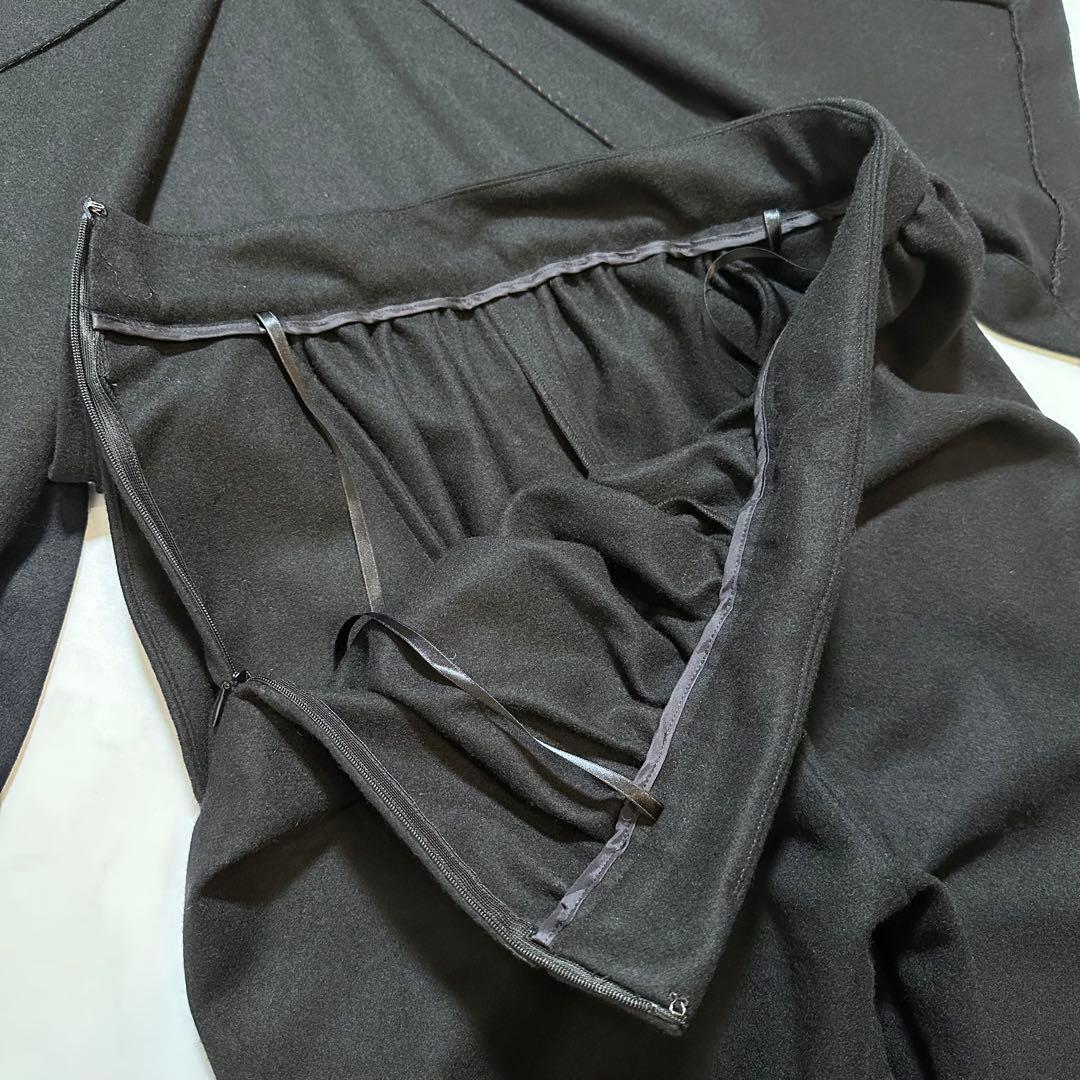 ヨーコチャン オールインワン カシュクール ノースリーブ ウール ブラック 38