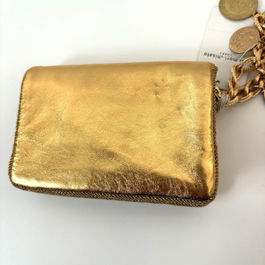 新品☆希少　ツモリチサト　tsumori chisato 二つ折り財布　金　羊革