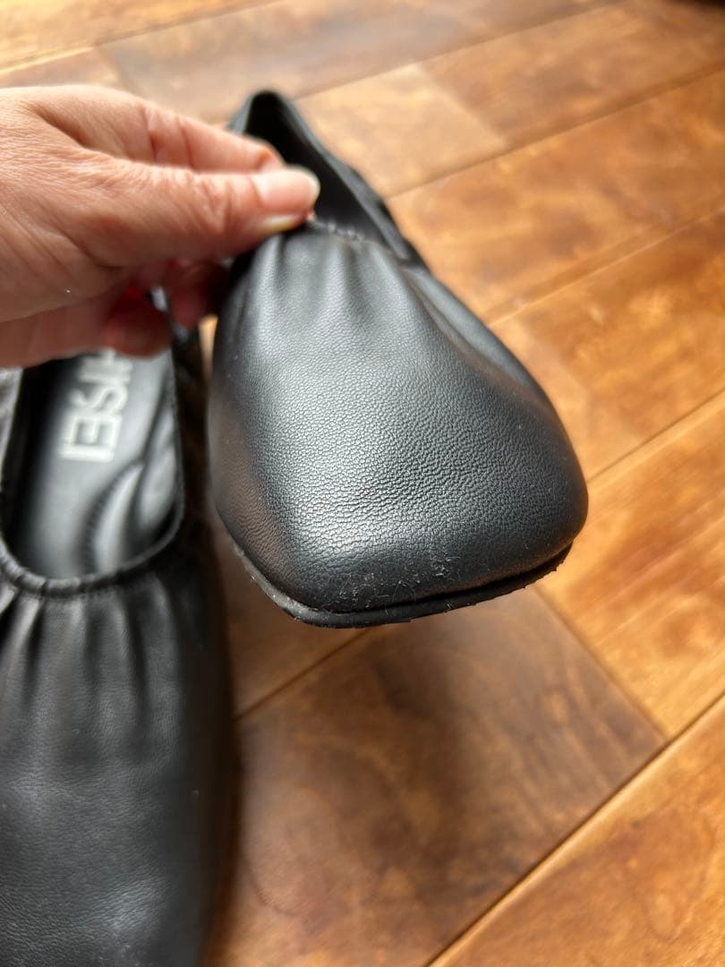 美品　SHISEI ブラック フラットシューズ　24.5cm