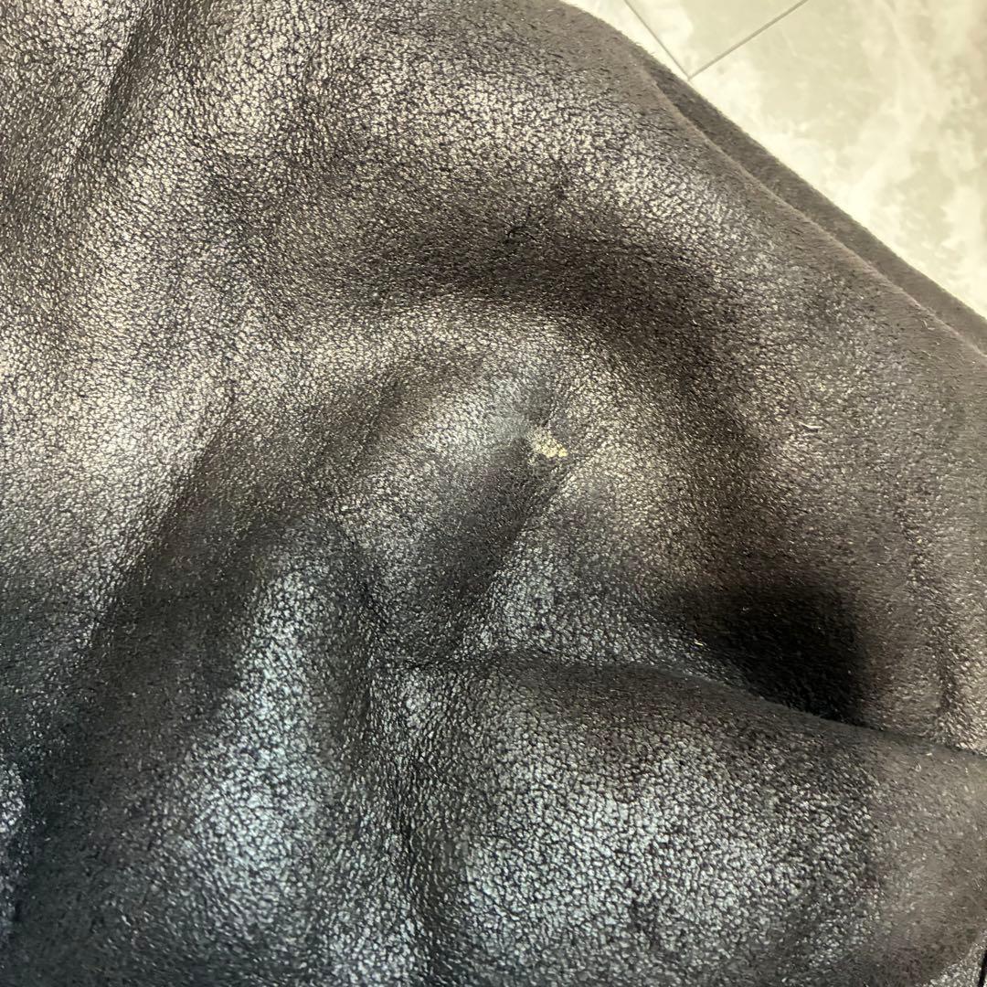 【ALPHA】アルファ B-3 フェイクムートン フライトジャケット 黒 XL