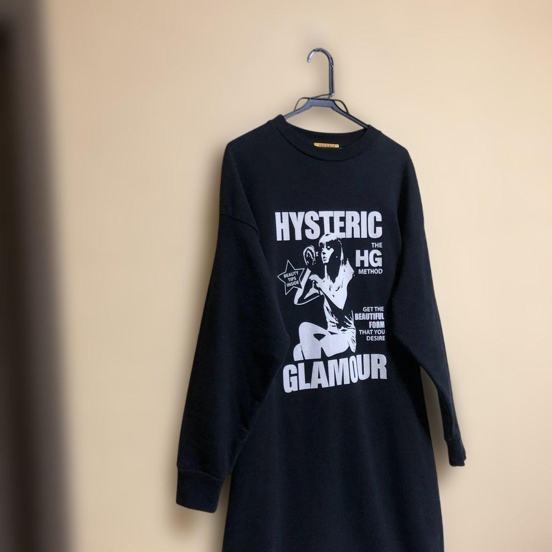 ヒステリックグラマー　ヒスガールスウェットワンピース　黒