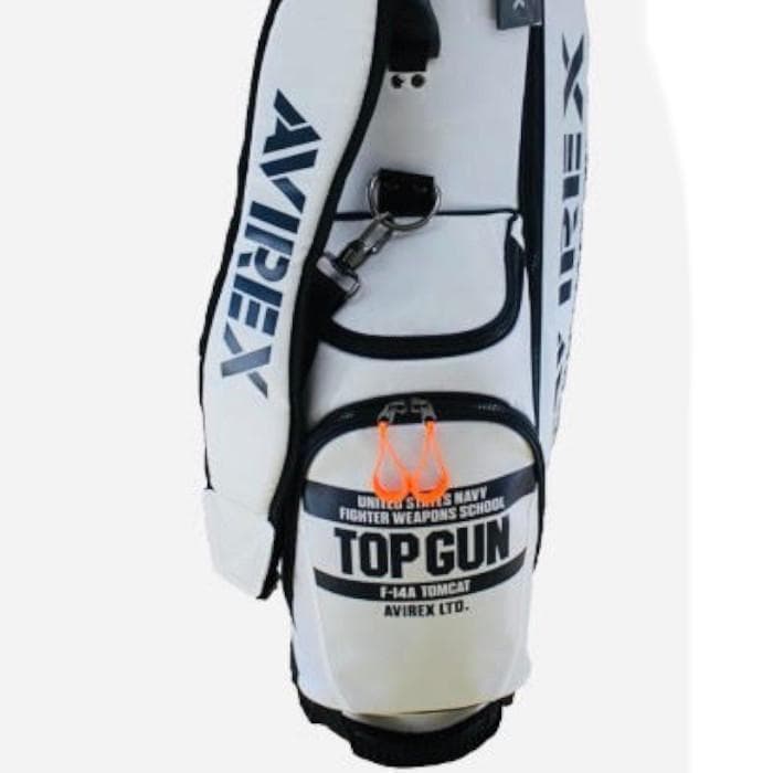 新品 AVIREX アヴィレックスゴルフ スタンド式 キャディバッグ ホワイト