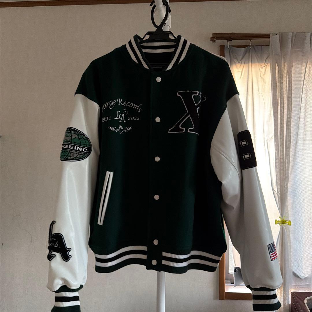 XLARGE スタジャン ダークグリーン/ホワイト