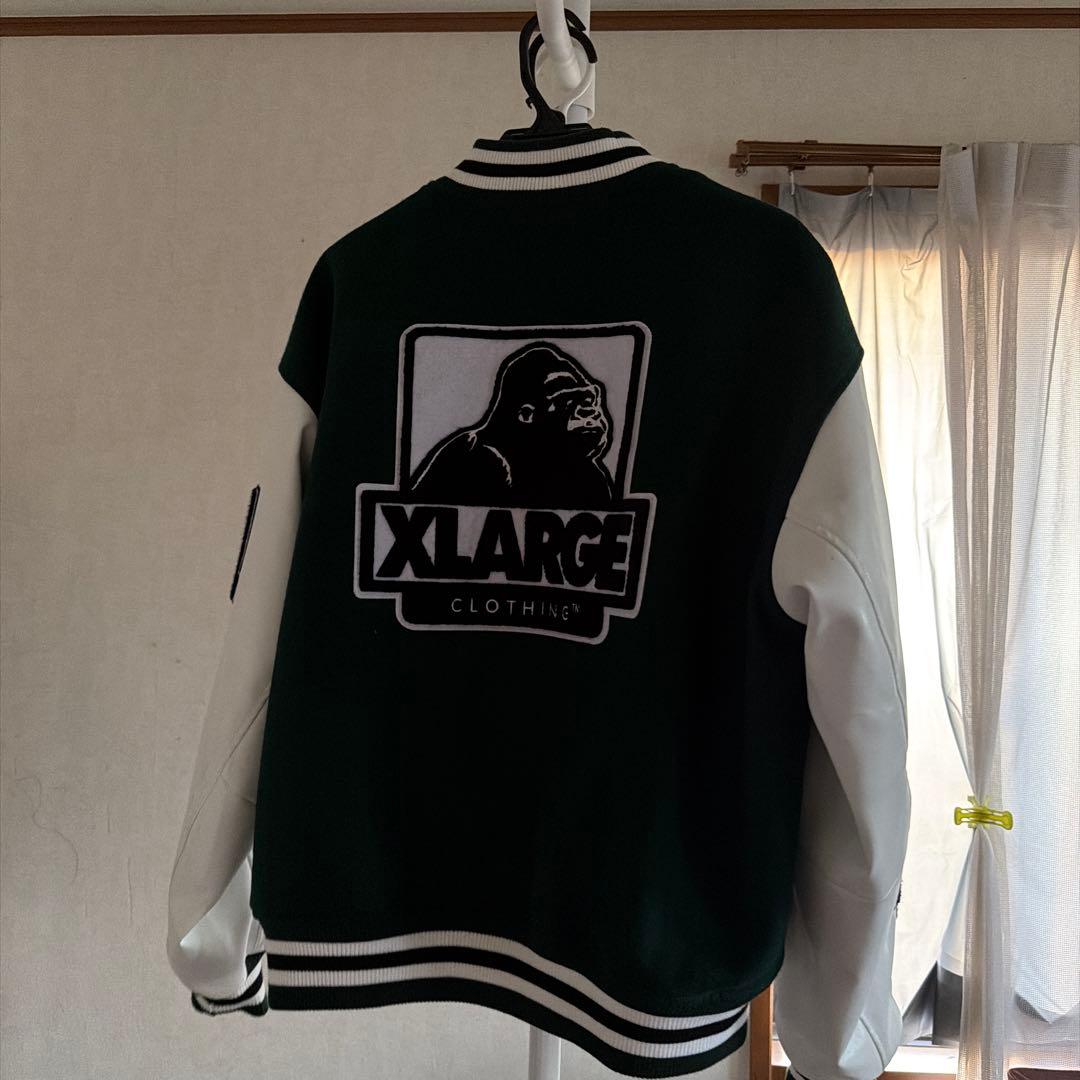 XLARGE スタジャン ダークグリーン/ホワイト