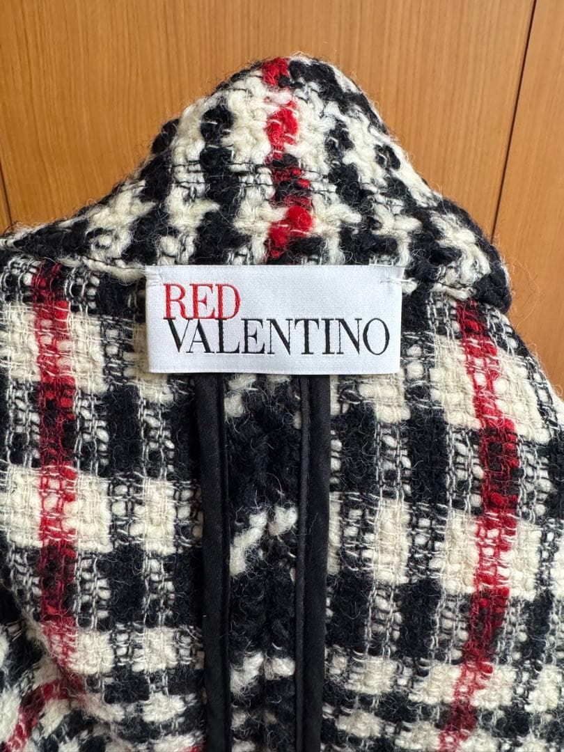 レッドヴァレンティノ オーバーサイズ チェスターコート チェック柄