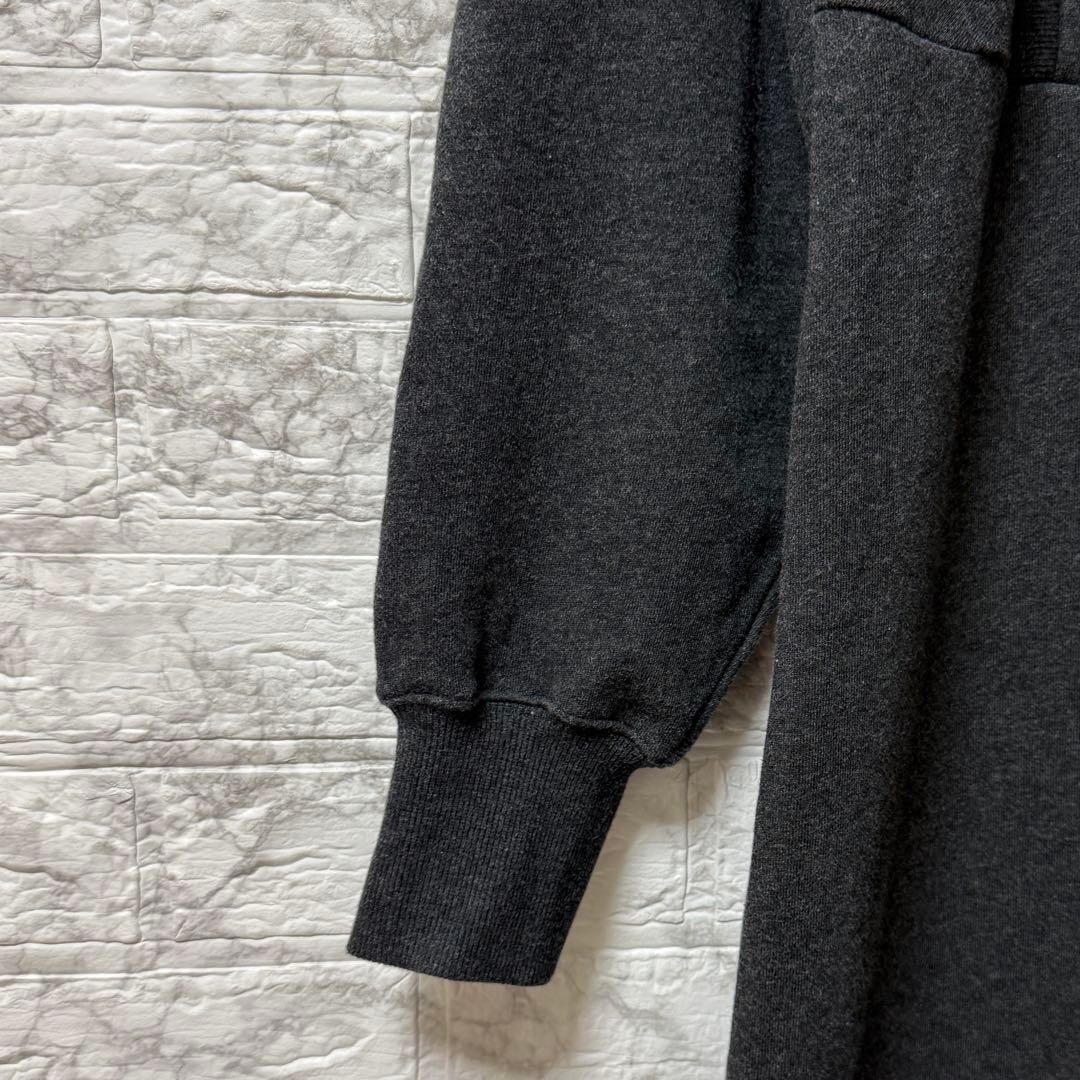 ADAM ET ROPÉ バルーンスリーブスウェットワンピース　チャコール F