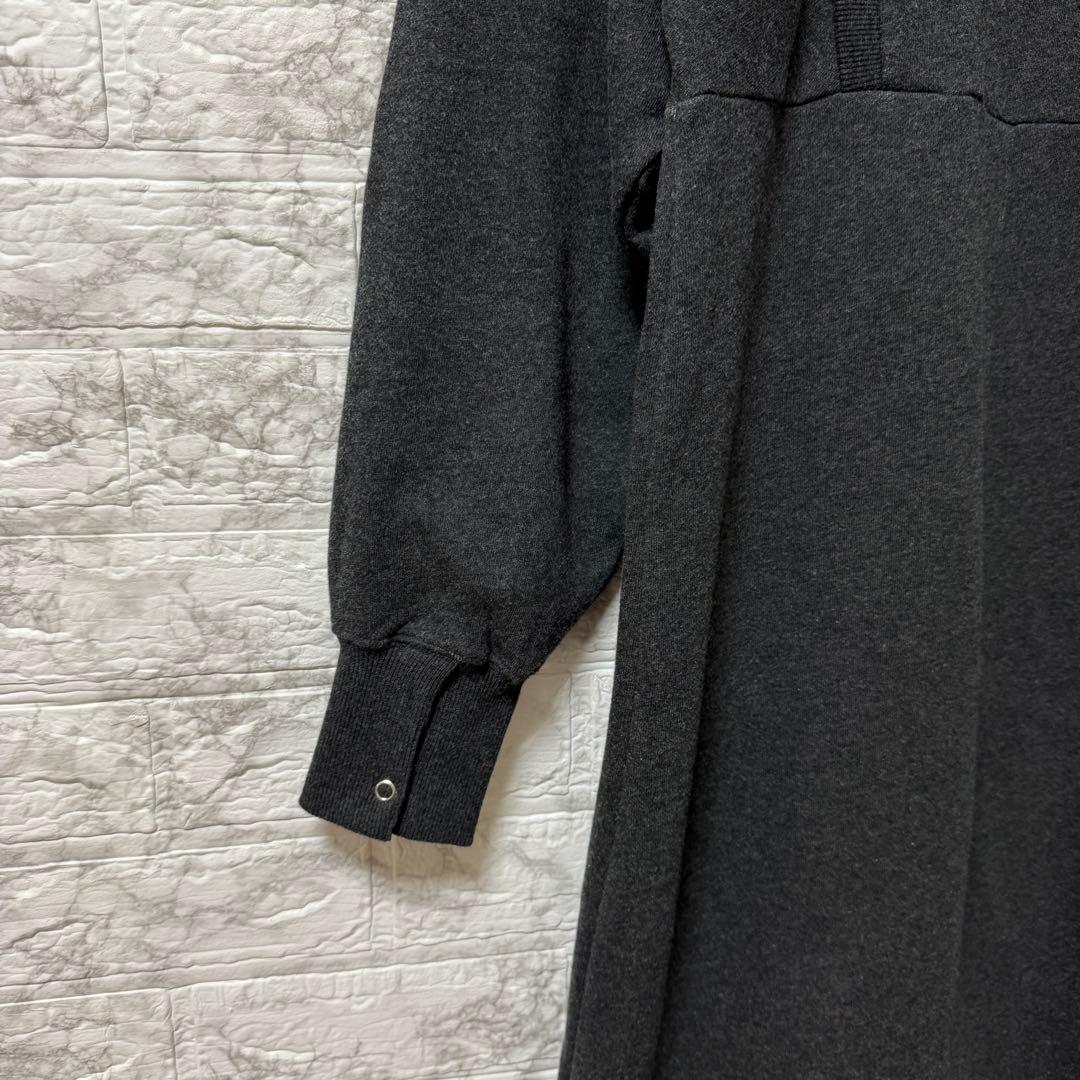 ADAM ET ROPÉ バルーンスリーブスウェットワンピース　チャコール F