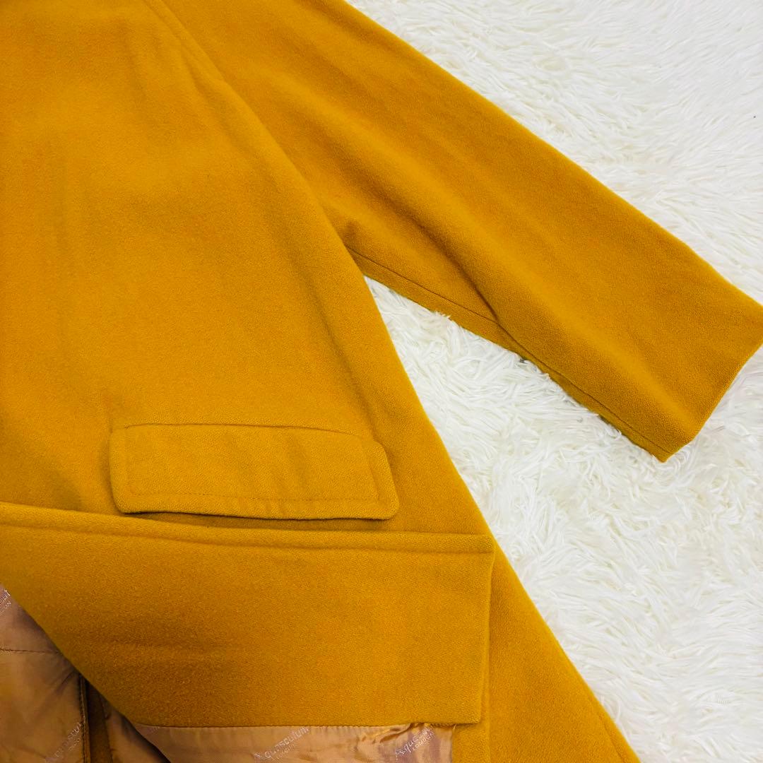 Aquascutum　ロングコート　ウール100%　イングランド製　イエロー