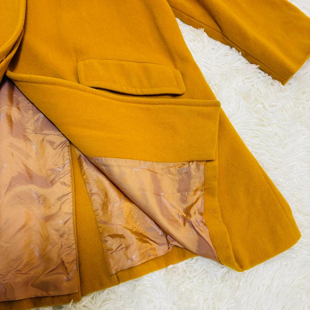 Aquascutum　ロングコート　ウール100%　イングランド製　イエロー