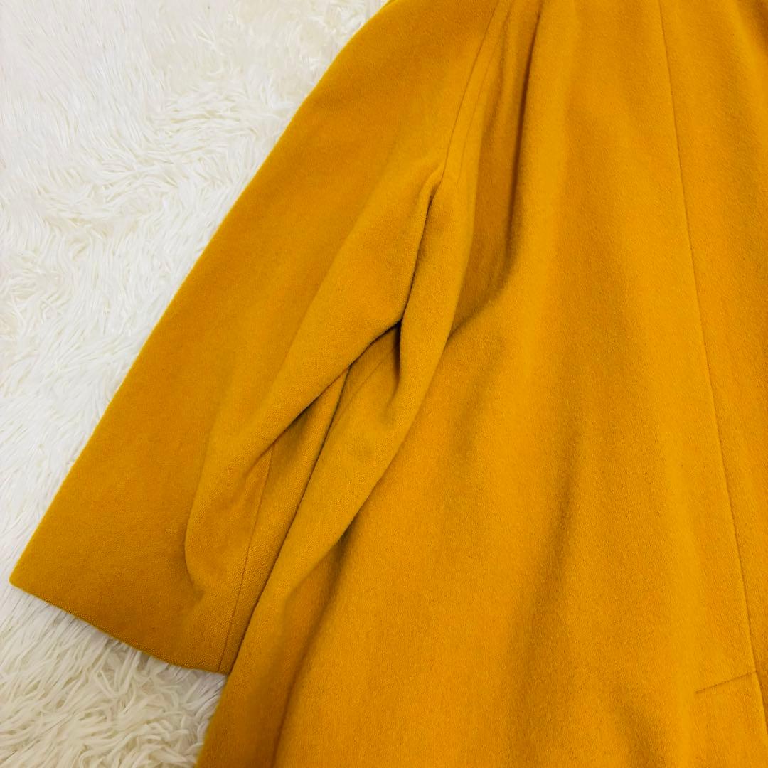 Aquascutum　ロングコート　ウール100%　イングランド製　イエロー