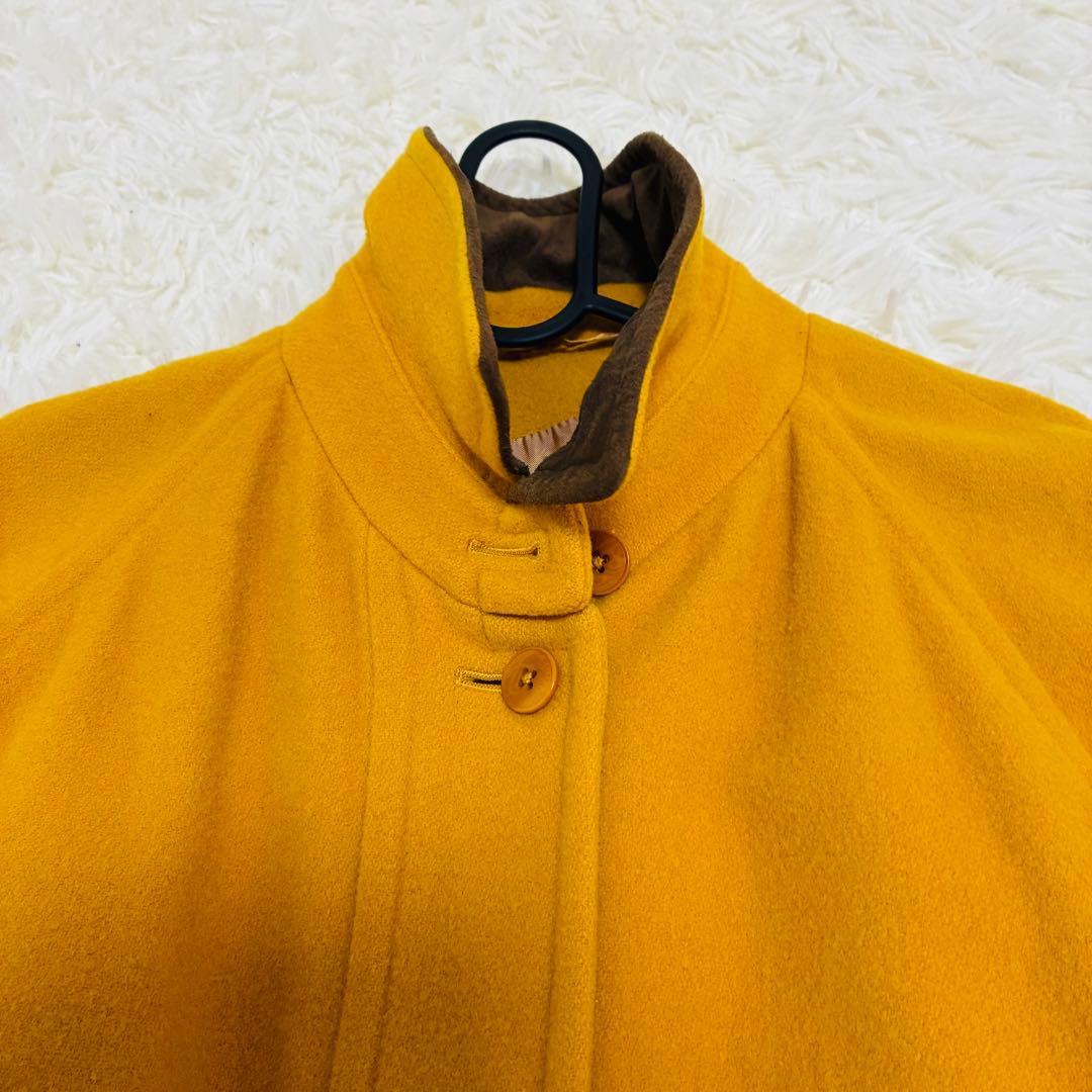 Aquascutum　ロングコート　ウール100%　イングランド製　イエロー