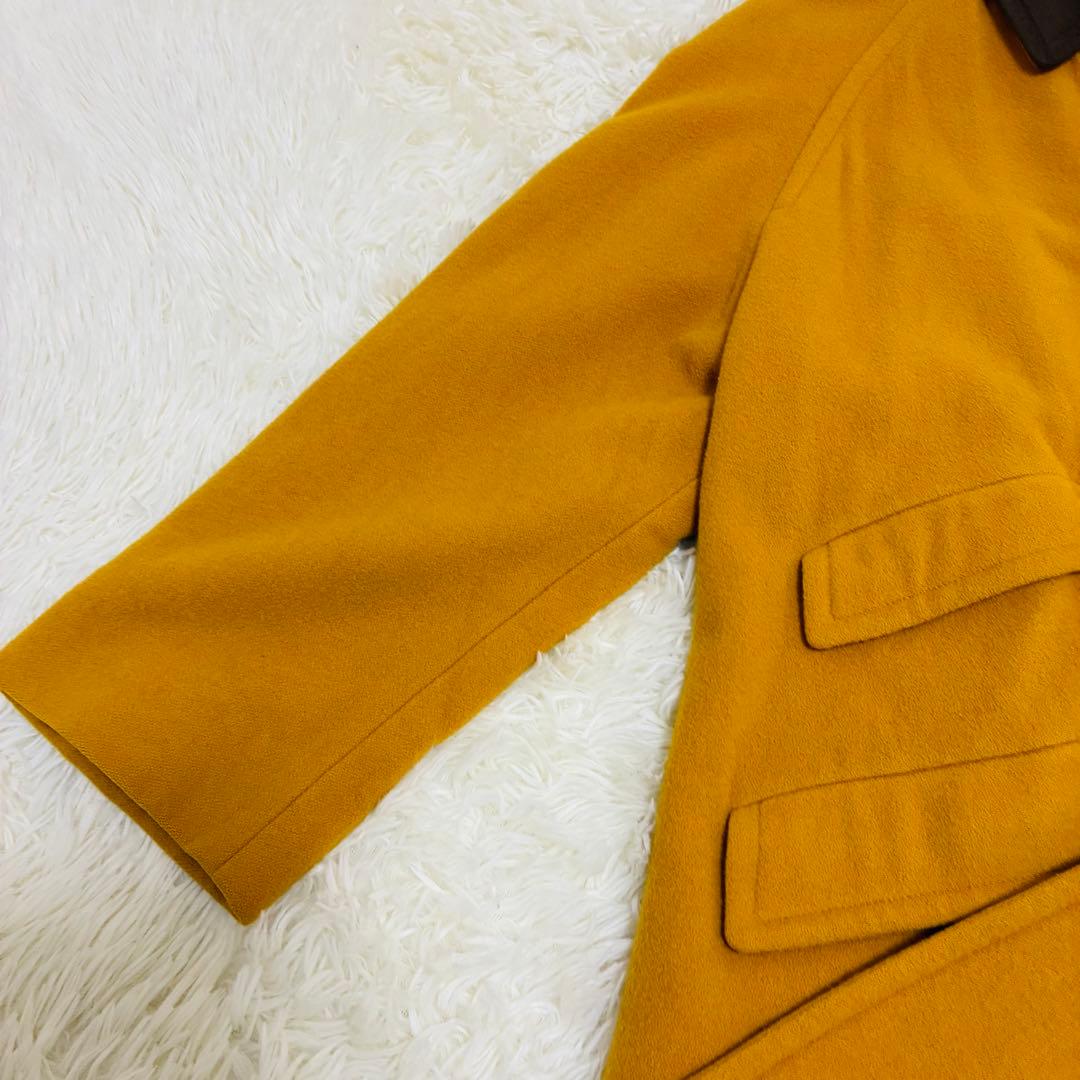 Aquascutum　ロングコート　ウール100%　イングランド製　イエロー