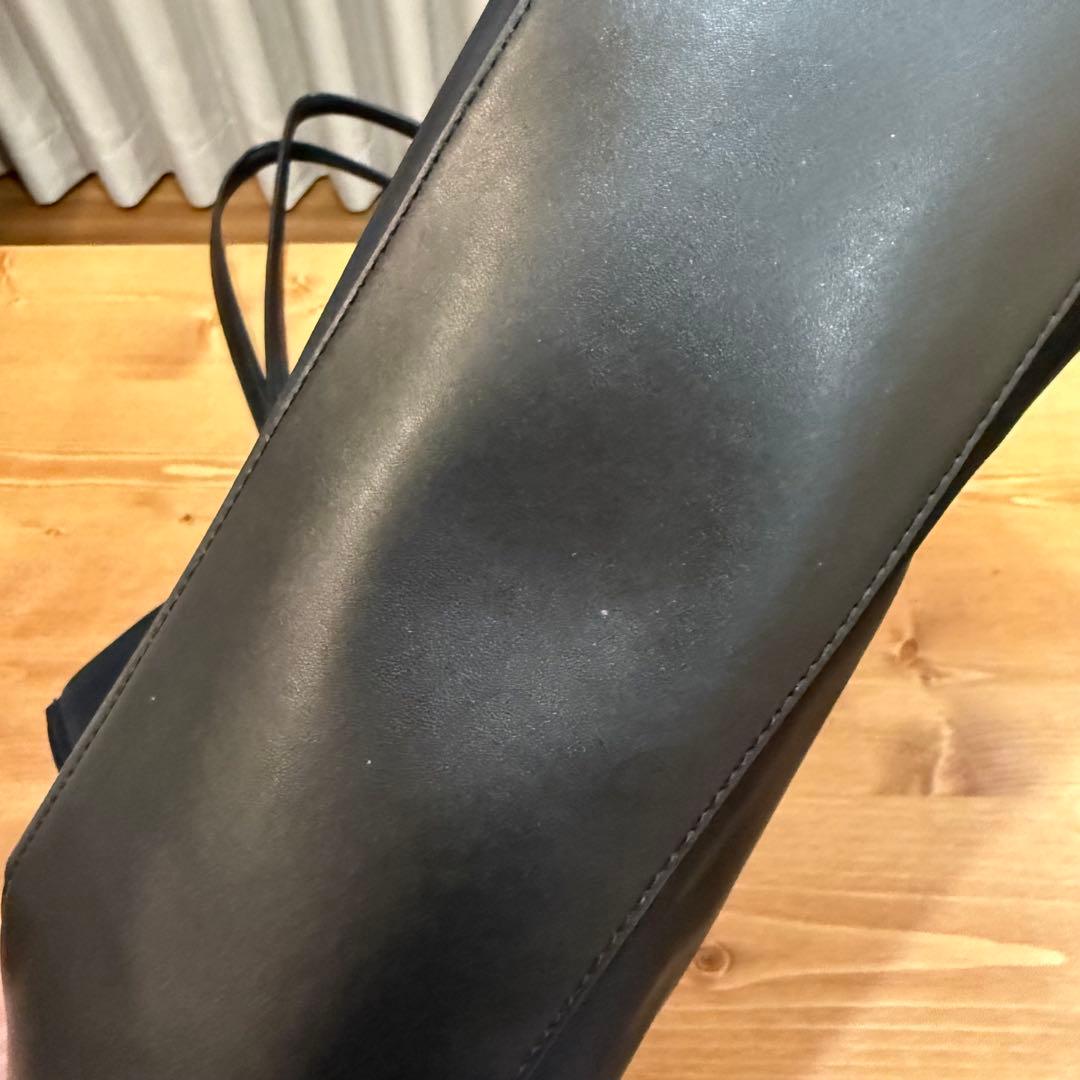 トリーバーチ エラ トートバッグ レザー ナイロン ブラック