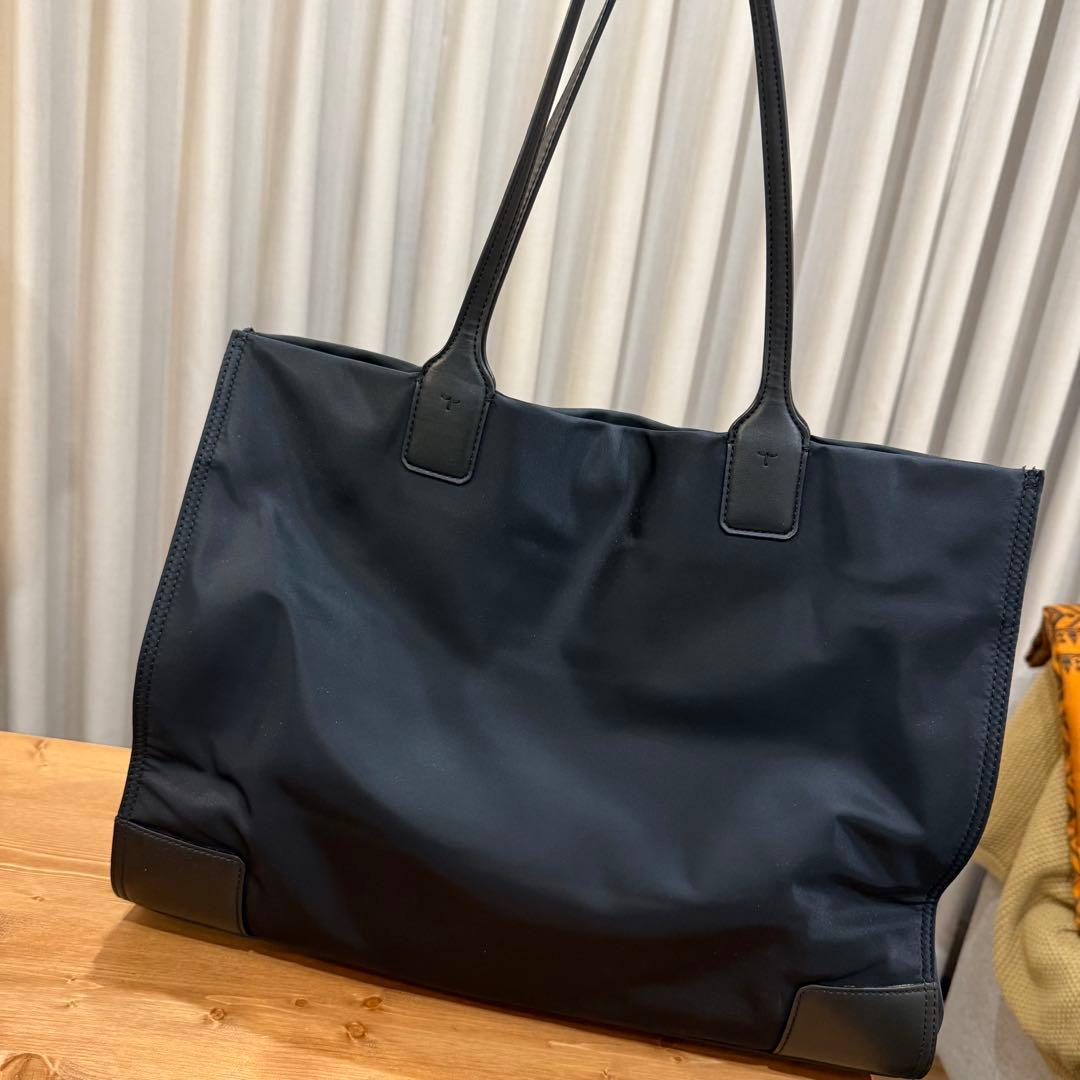 トリーバーチ エラ トートバッグ レザー ナイロン ブラック