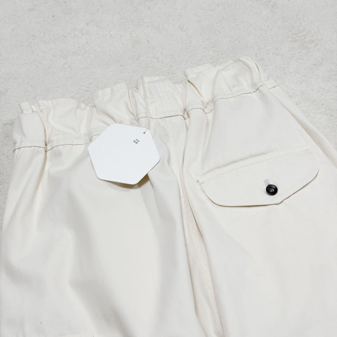 新品 フィルマム ポリエステル コットン ツイル ギャザー ミリタリー パンツ