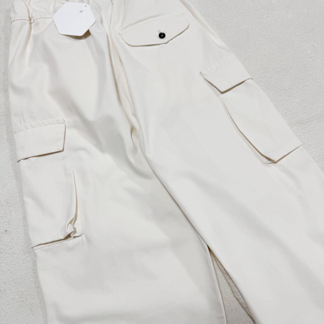 新品 フィルマム ポリエステル コットン ツイル ギャザー ミリタリー パンツ