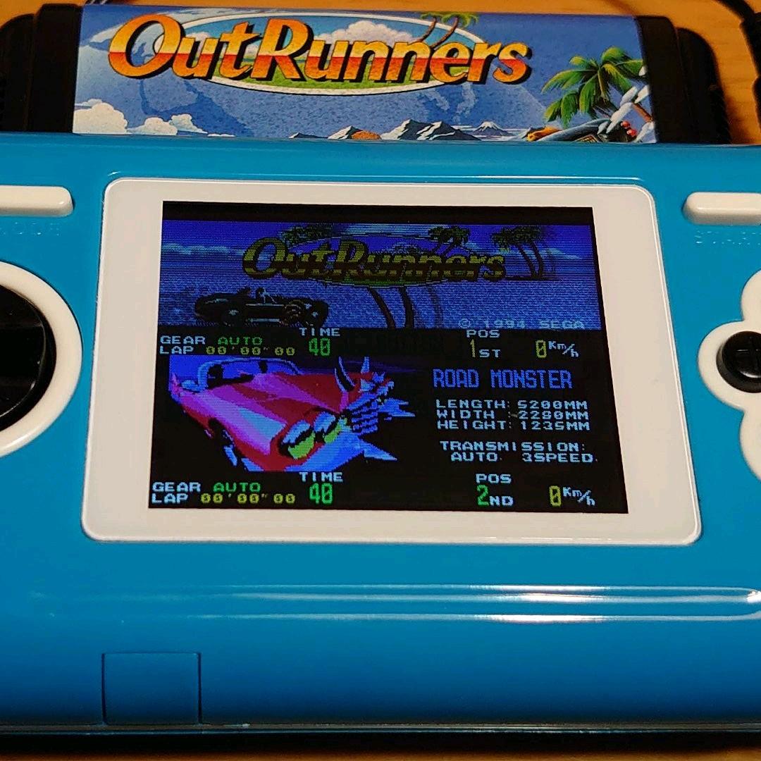 16ビットポケットMDプラス MD ＆ セガ アウトランナーズソフト中古品セット