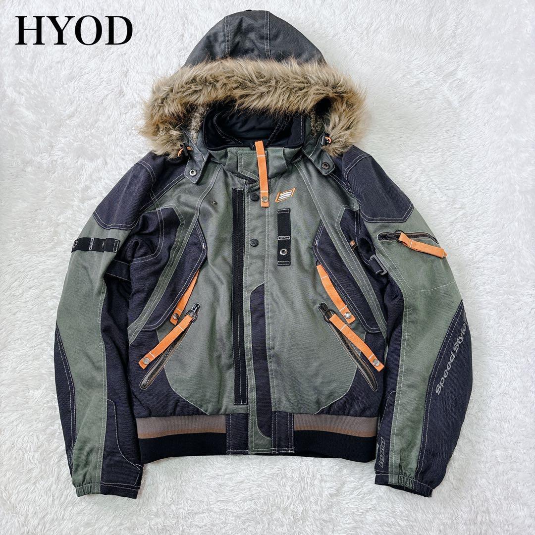 未使用級　HYOD ウィンタージャケット　ファー　フード取外可　ライナー付き　L