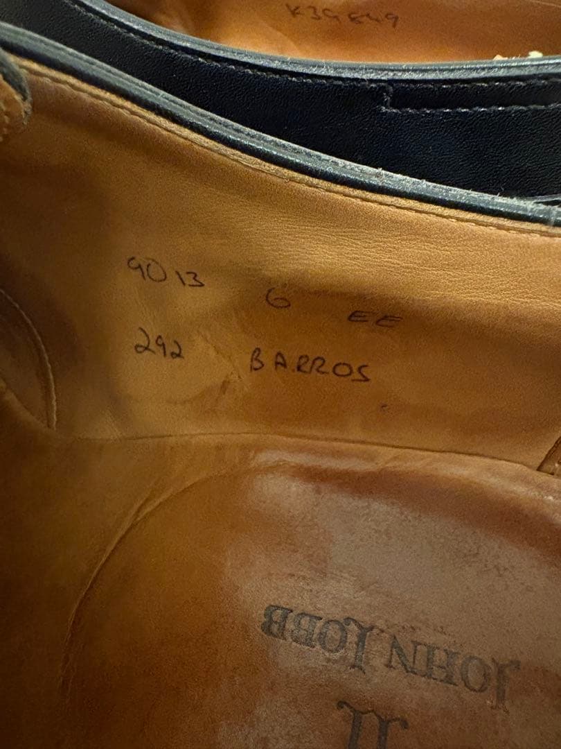 JOHN LOBB BARROS ブラック革シューズ 6 EE