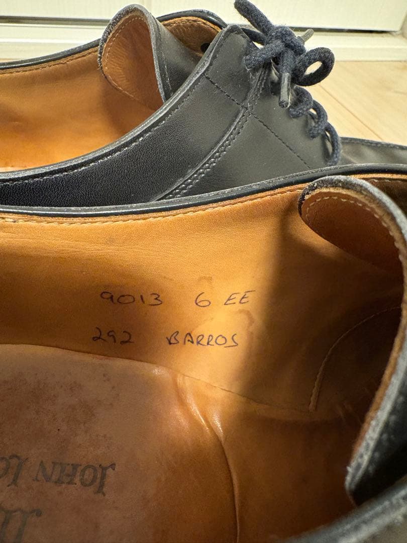 JOHN LOBB BARROS ブラック革シューズ 6 EE