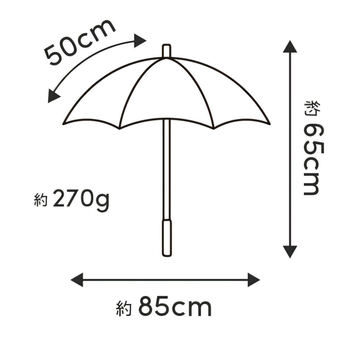 ストライプデザイン(モカ)　2段折り　日傘