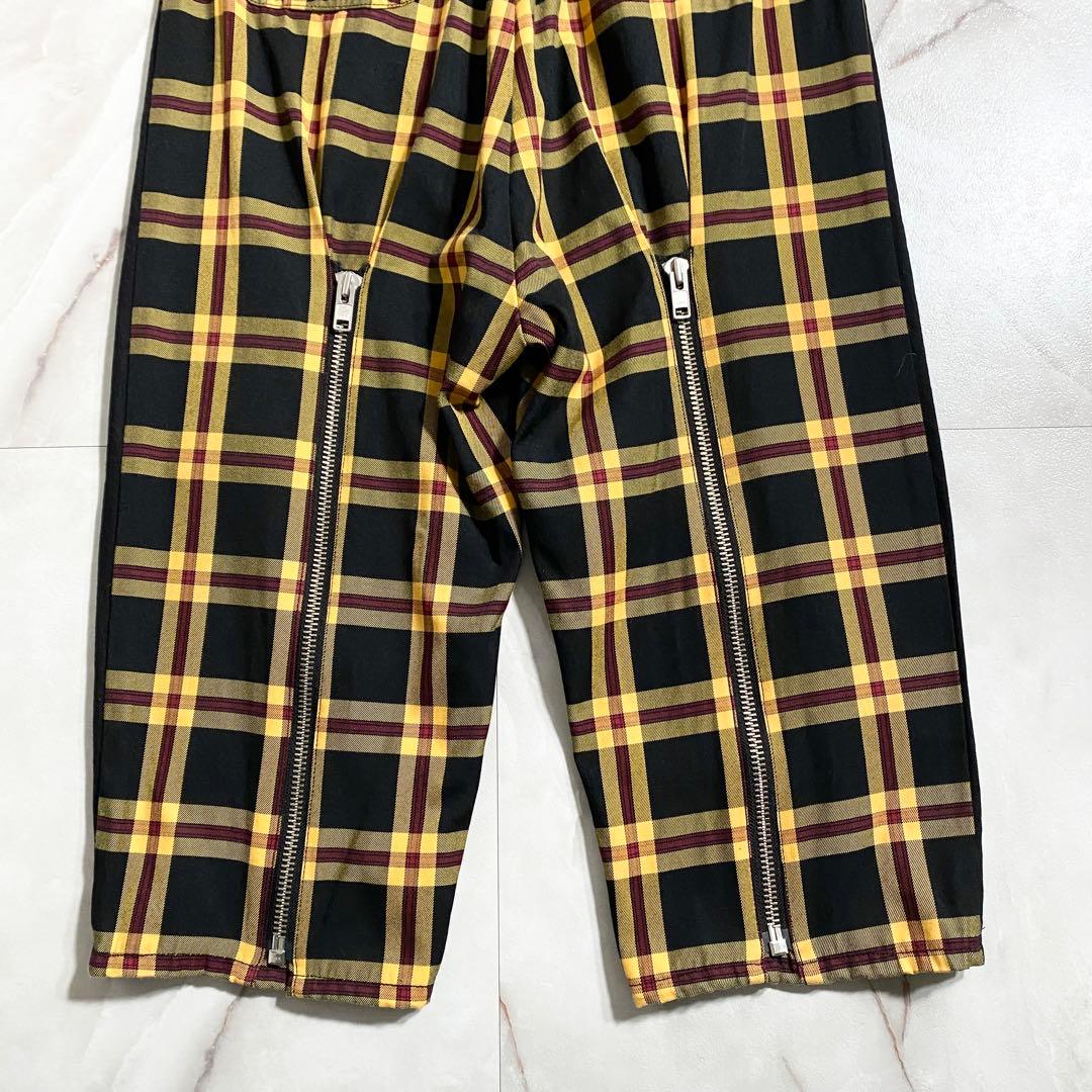 A18069 美品 キディル ドッキングボンテージサルエルパンツ 黒黄 46