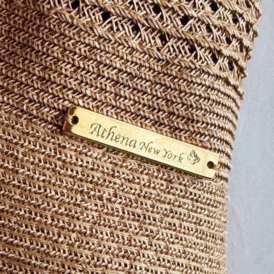 美品 アシーナニューヨーク レース 麦わら帽子 ATHENA NEW YORK