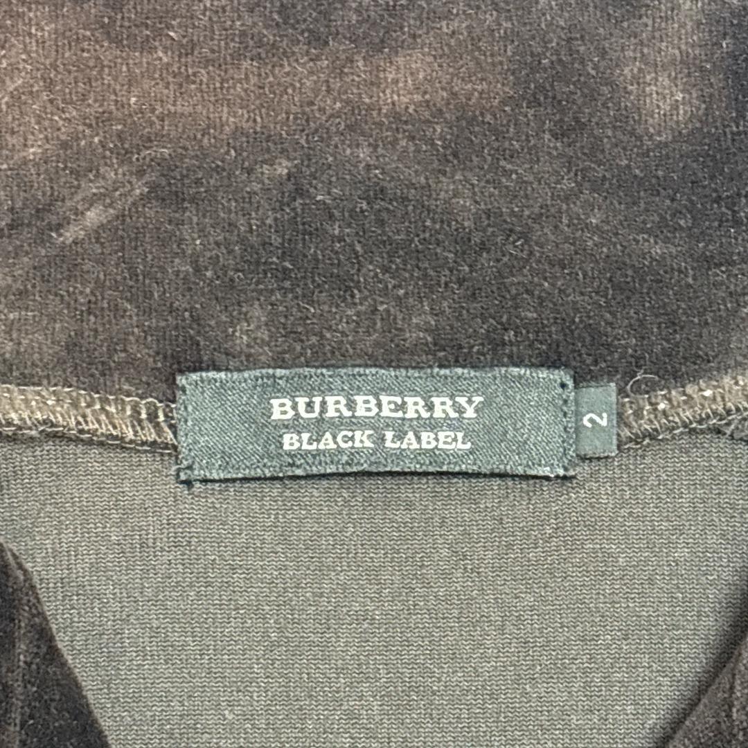 希少 BURBERRY ベロア トラック ジャケット 刺繍ロゴ M バーバリー
