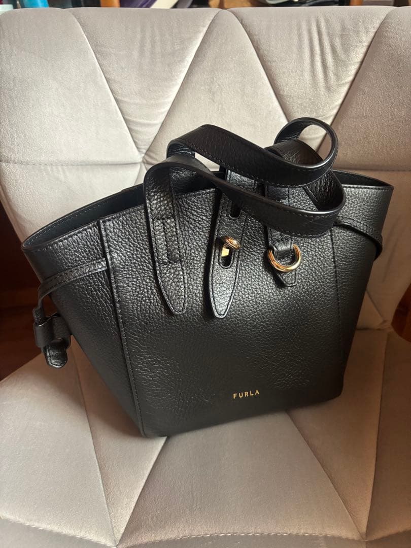 FURLA ショルダーバッグ レザー 2way ブラック